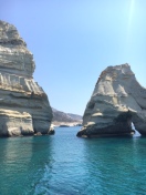 Incredible rock formations in Milos